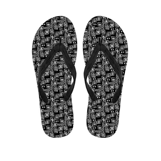 Adinkra Symbols Hawaiian Flip Flops: Embrace Island Vibes in Style - 1