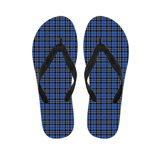 Black and Blue Tartan Hawaiian Flip Flops: Embrace Island Style - 1