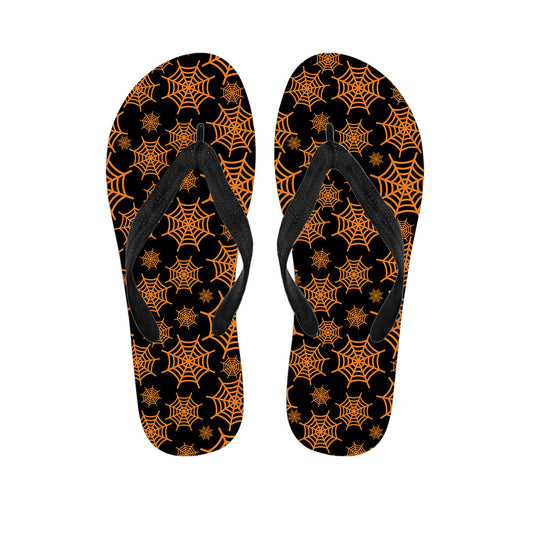 Spider Web Print Hawaiian Outfit with Matching Flip Flops - 1