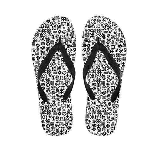 Adinkra Tribe Symbols Hawaiian Flip Flops: Embrace Island Style! - 1