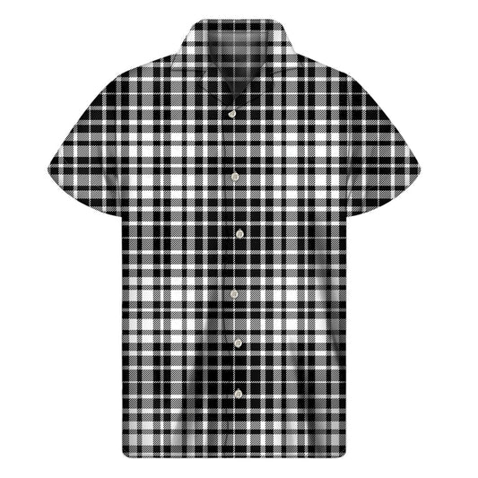 Vintage Vibe: Hawaiian Border Tartan Print Short Sleeve Shirt - 1