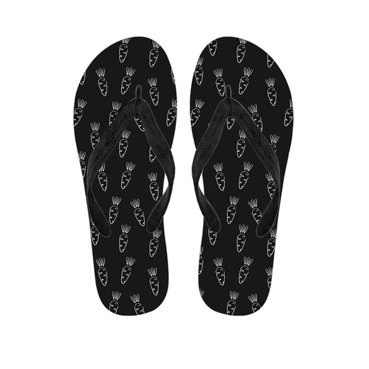Carrot Patterned Hawaiian Aloha Flip Flops: The Perfect Island Accessory - 1