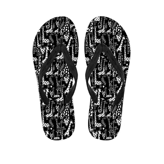 Giraffe Print Hawaiian Flip Flops: The Perfect Pairing for Your Island Outfit - 1