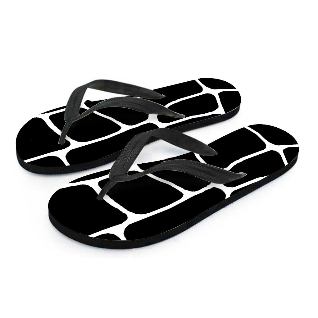 Black and White Giraffe Hawaiian Flip Flops: Walk Aloha Style! - 2