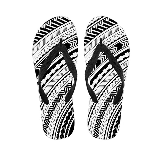 Maori Polynesian Print Flip Flops: A Stylish Addition to Your Hawaiian Outfit - 1