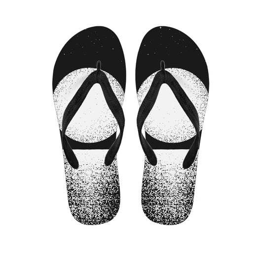 Maui Moonlight: Hawaiian Outfit with Black and White Flip Flops - 1