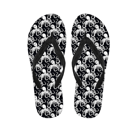 Ocean Vibes: Hawaiian Octopus Pattern Flip Flops - 1
