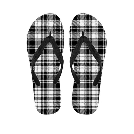 Black and White Plaid Hawaiian Flip Flops: The Perfect Addition to Your Island Style - 1