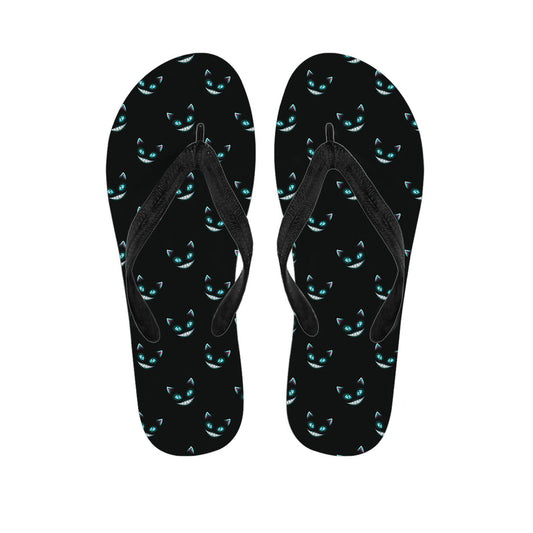 Cheshire Cat Print Hawaiian Flip Flops: The Perfect Island Style Touch - 1