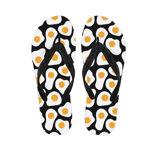 Sun-Kissed Style: Hawaiian Fried Egg Print Flip Flops - 1