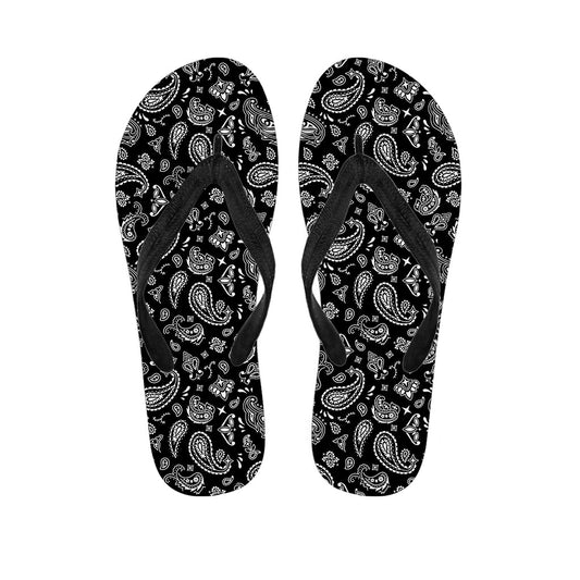Paisley Bandana Print Hawaiian Flip Flops: Walk in Island Style! - 1