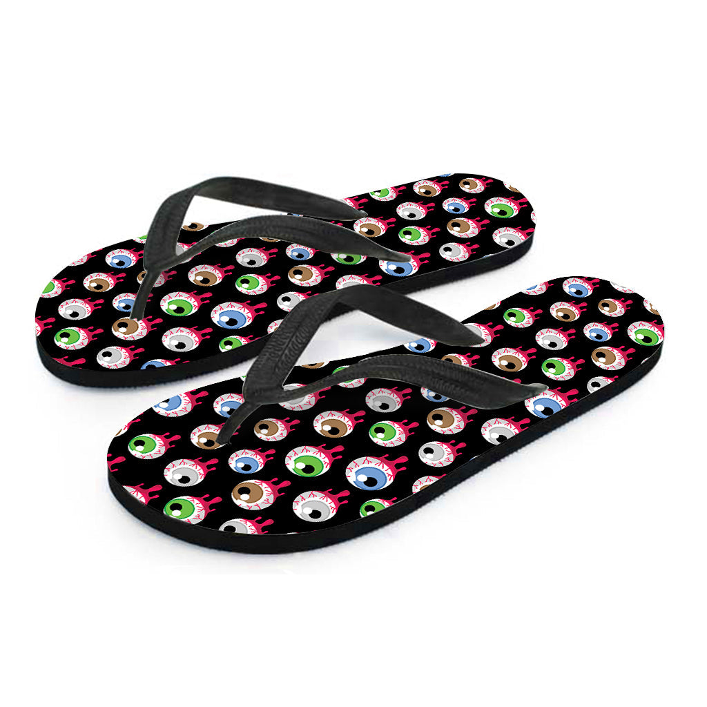 Bloody Eyeball Pattern Hawaiian Flip Flops: The Perfect Addition to Your Island Outfit - 2