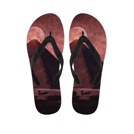 Bloody Moon Pyramid Hawaiian Outfit with Matching Flip Flops - 1
