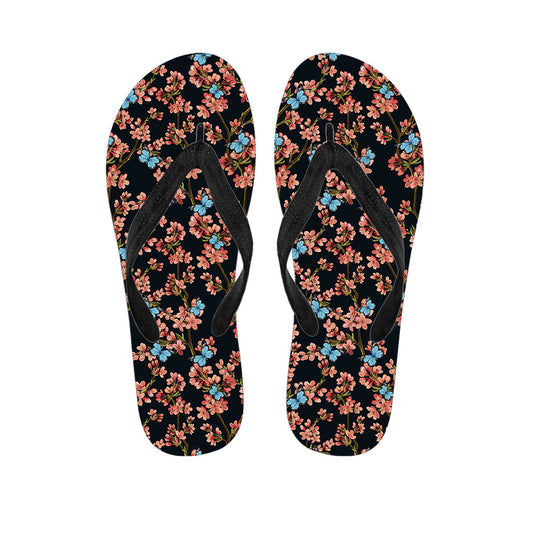 Blossom Flower Butterfly Hawaiian Flip Flops - 1