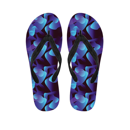 Blue Abstract Spirit Hawaiian Outfit with Matching Flip Flops - 1