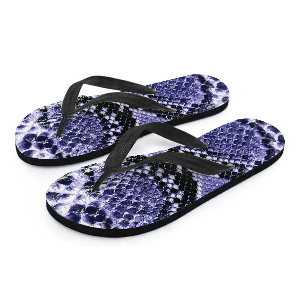 Blue and Black Snakeskin Hawaiian Flip Flops: The Perfect Addition to Your Tropical Outfit - 2