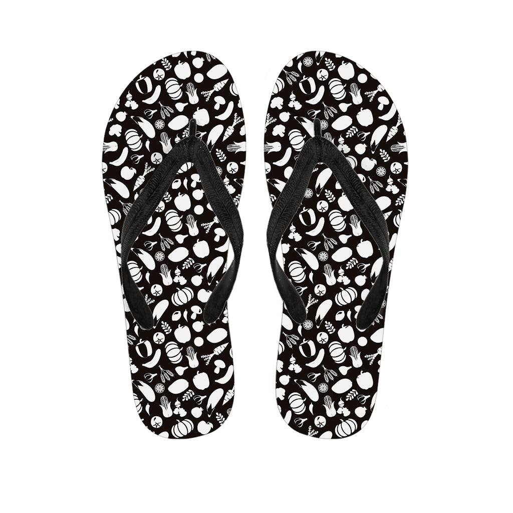 Blue and White Hawaiian Vegan Print Flip Flops: The Perfect Addition to Your Island Style - 1