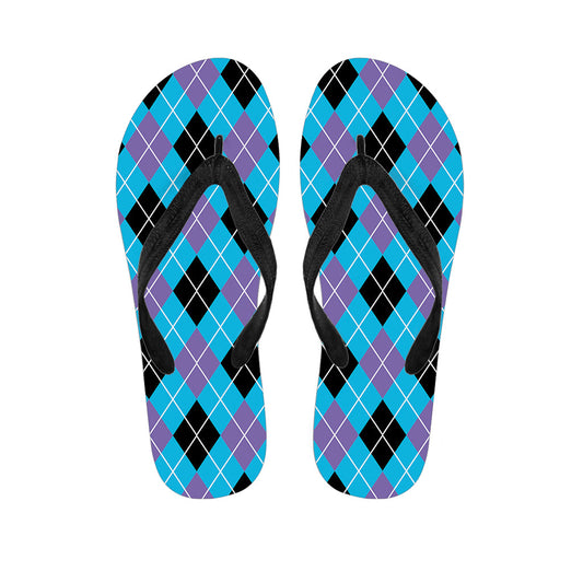 Tropical Elegance: Hawaiian Floral Print Flip Flops - 1