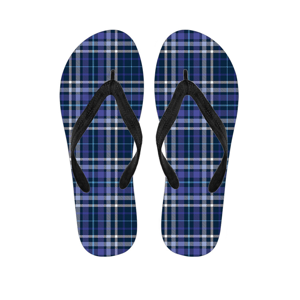 Blue Border Tartan Hawaiian Flip Flops: The Perfect Addition to Your Aloha Outfit - 1