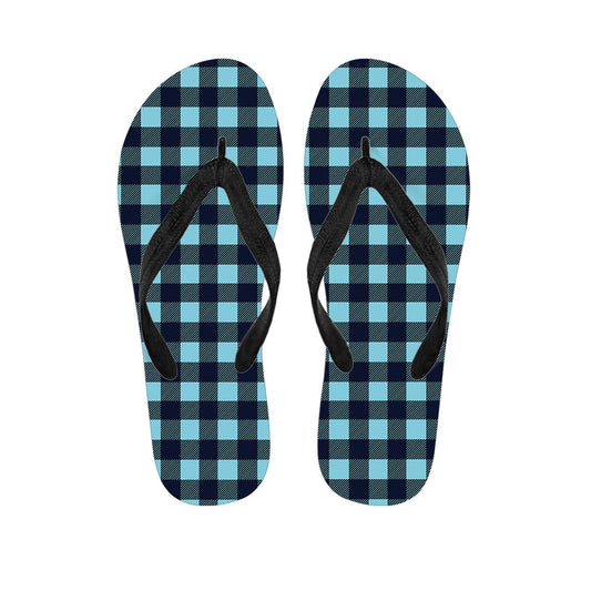 Blue Buffalo Check Hawaiian Flip Flops: The Perfect Addition to Your Island Outfit - 1