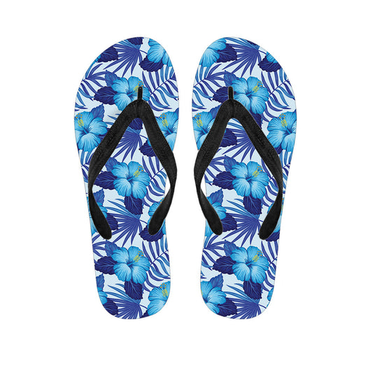 Blue Hibiscus Hawaiian Flip Flops: Embrace Tropical Style from Head to Toe - 1