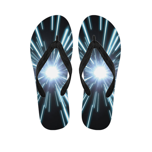 Blue Lightspeed Print Hawaiian Flip Flops: The Perfect Finish to Your Hawaiian Outfit - 1