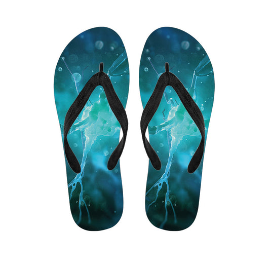 Blue Neurons in the Brain Hawaiian Flip Flops: The Perfect Island Accessory - 1
