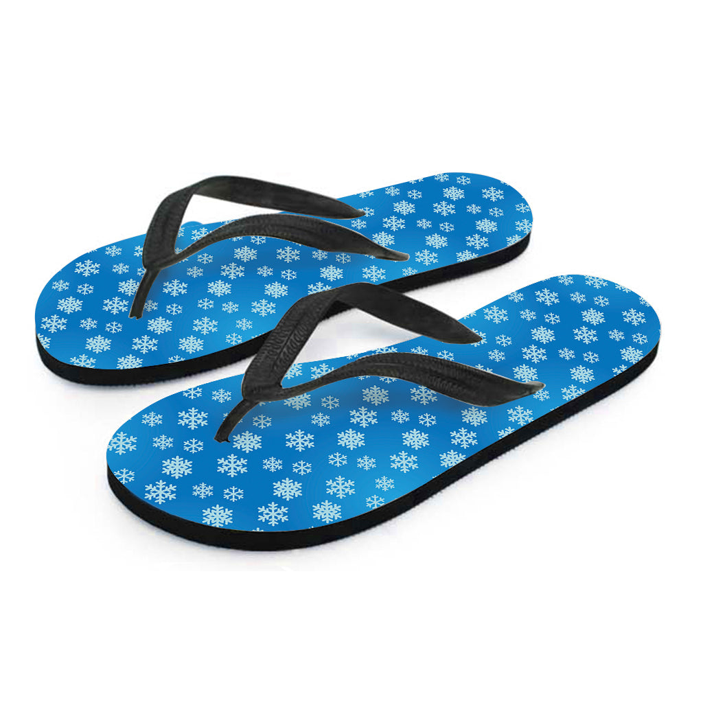 Blue Snowflake Pattern Hawaiian Flip Flops: Embrace the Aloha Spirit in Style - 2