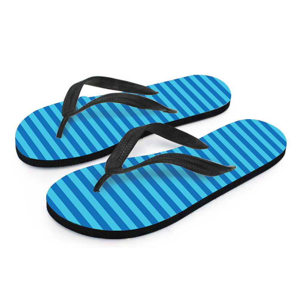 Blue Striped Hawaiian Print Flip Flops: Perfect for Your Island Outfit - 2