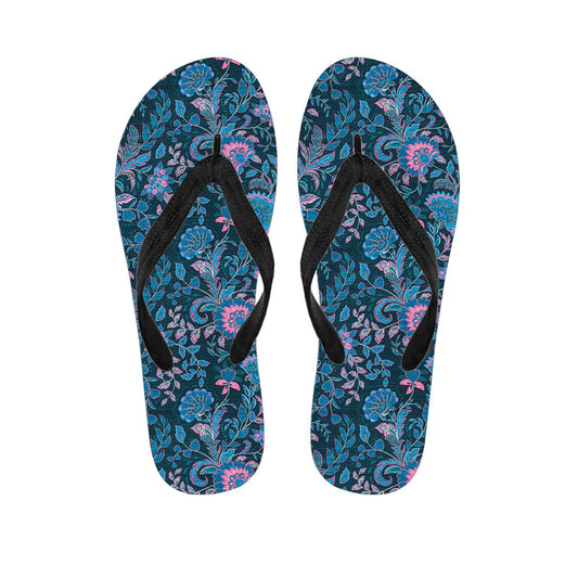 Bohemian Denim Jeans Pattern Hawaiian Flip Flops - Embrace Island Style! - 1
