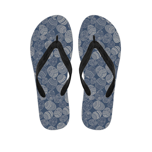 Hawaiian Easter Eggs Print Flip Flops - 1
