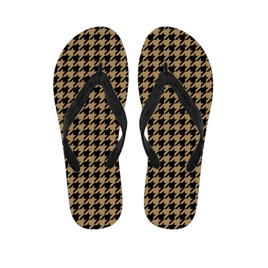 Hawaiian Houndstooth Print Flip Flops: Elevate Your Island Style - 1