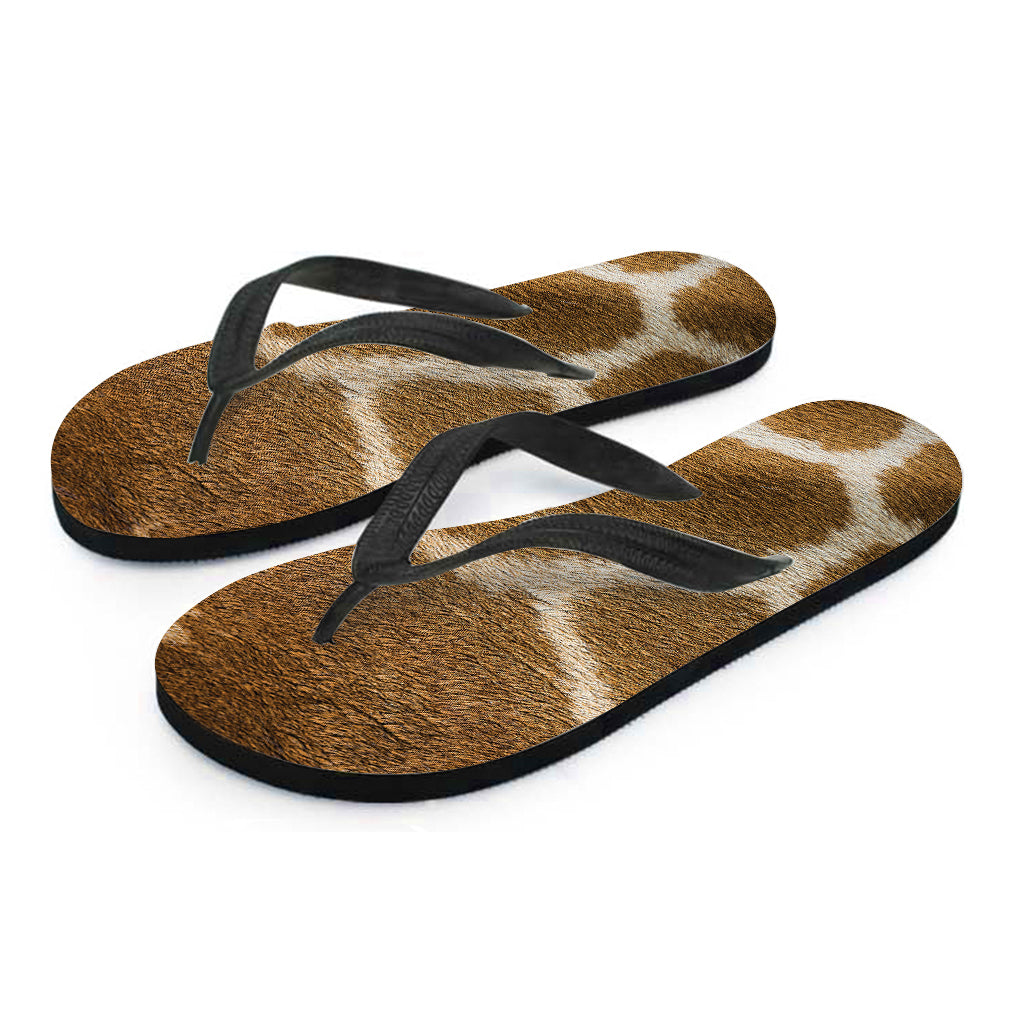 Hawaiian Chic: Brown Giraffe Print Flip Flops for Your Island Outfit - 2