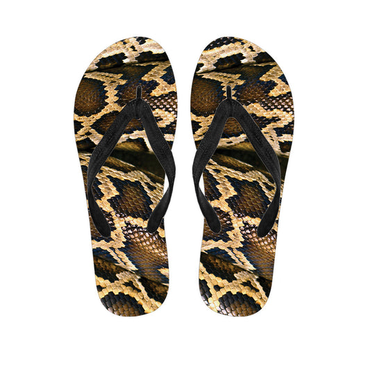 Burmese Python Print Hawaiian Flip Flops: The Ultimate Island Style - 1