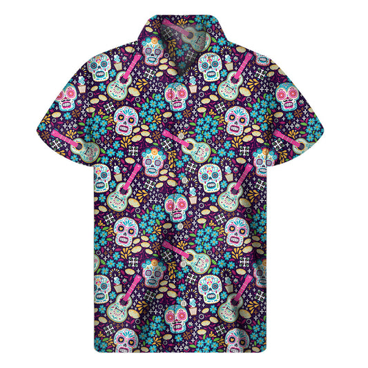 Calaveras Day of the Dead Hawaiian Style Short Sleeve Shirt - 1