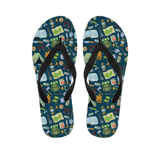 Tropical Vibes: Hawaiian Outfit with Pattern Print Flip Flops - 1