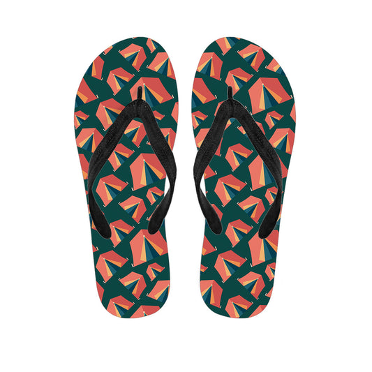 Camping Tent Pattern Print Hawaiian Flip Flops - Complete Your Island Outfit! - 1