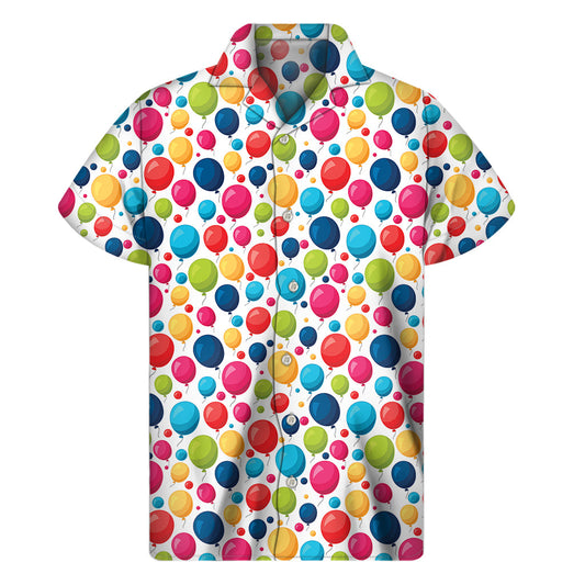 Tropical Balloon Bliss Hawaiian Short Sleeve Shirt - 1