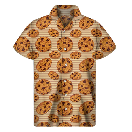 Sweet Treats in Paradise: Hawaiian Print Short Sleeve Shirt - 1