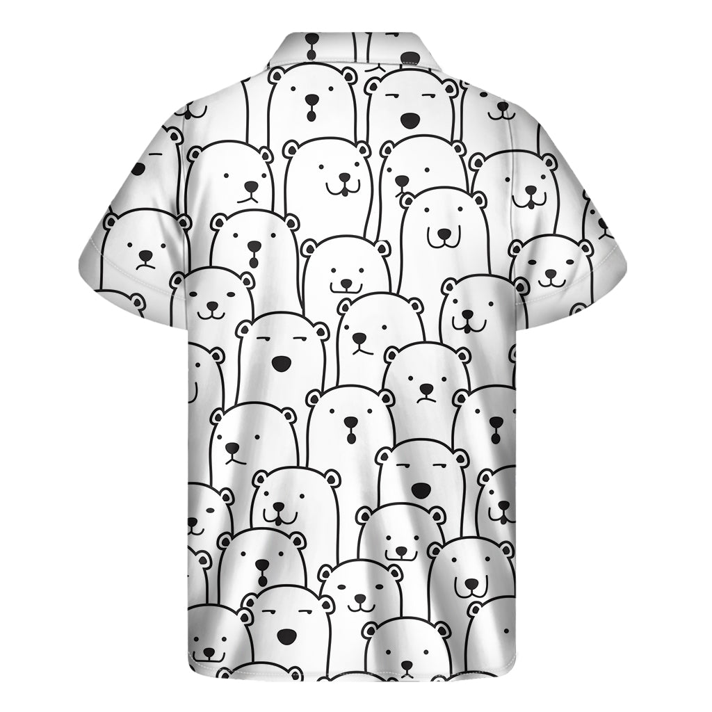 Polar Bear Paradise: Hawaiian-Inspired Short Sleeve Shirt - 2
