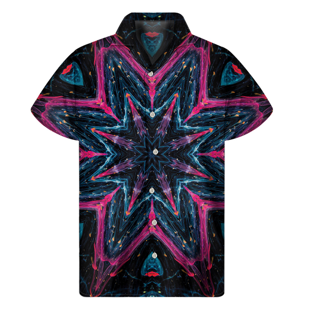 Dark Cloud Kaleidoscope Hawaiian Short Sleeve Shirt - 1