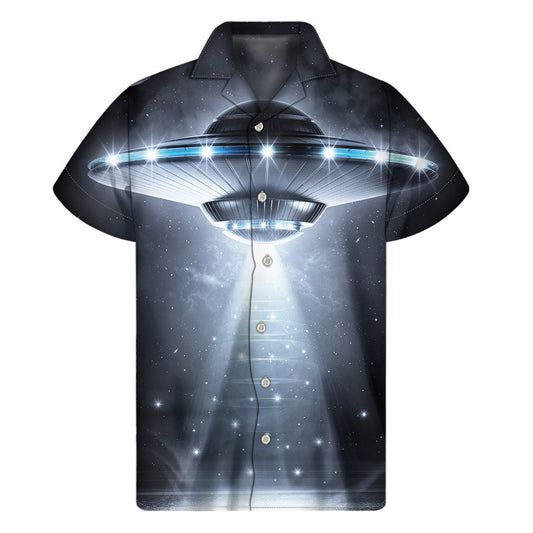 Dark Night UFO Hawaiian Aloha Shirt - 1