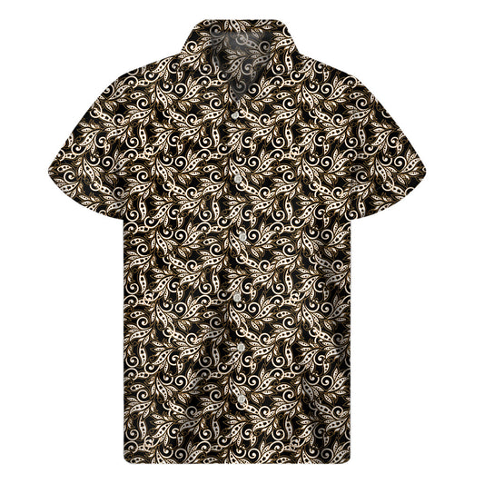 Bold and Beautiful: Hawaiian Floral Print Short Sleeve Shirt - 1
