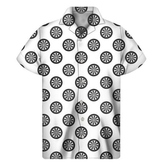 Dartboard Delight: Men's Hawaiian Short Sleeve Shirt - 1