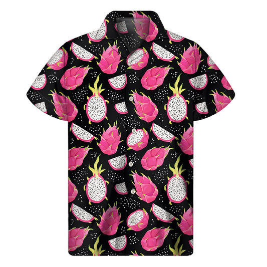 Dragon Fruit Delight: Men's Hawaiian Short Sleeve Shirt - 1