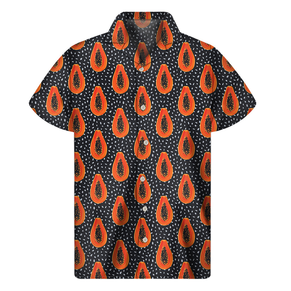 Papaya Paradise: Hawaiian Inspired Short Sleeve Shirt - 1