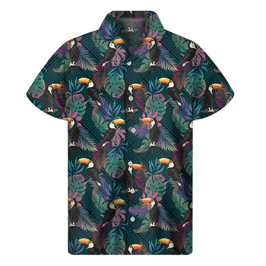 Tropical Toucan Paradise: Hawaiian Short Sleeve Shirt - 1