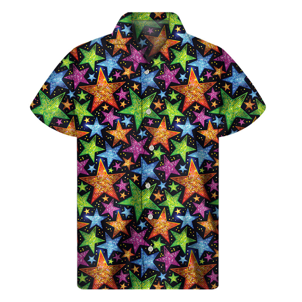Fantastic Star Pattern Hawaiian Short Sleeve Shirt - 1