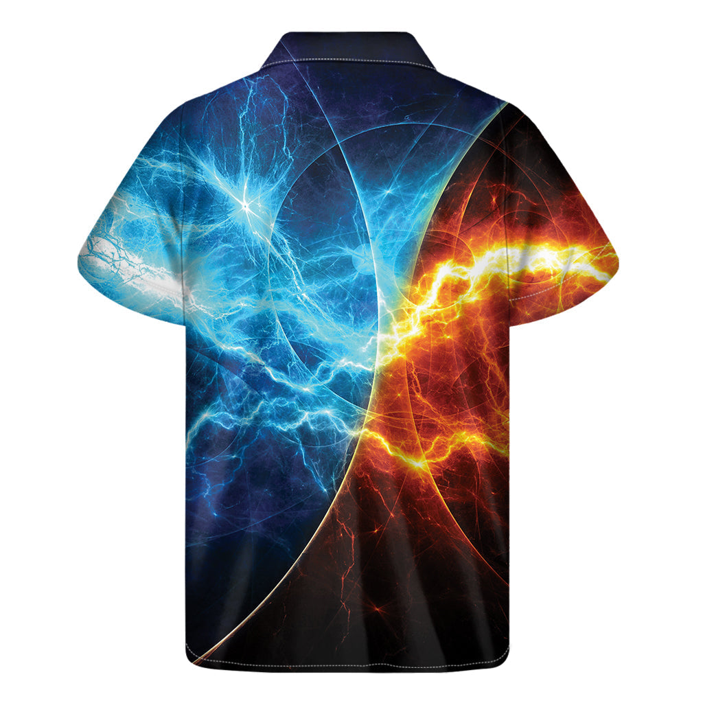 Fire and Ice Energy Hawaiian Print Short Sleeve Shirt - 2