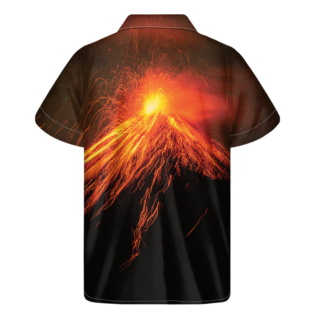 Fire Volcano Print Hawaiian Short Sleeve Shirt - Embrace the Tropical Vibes! - 2